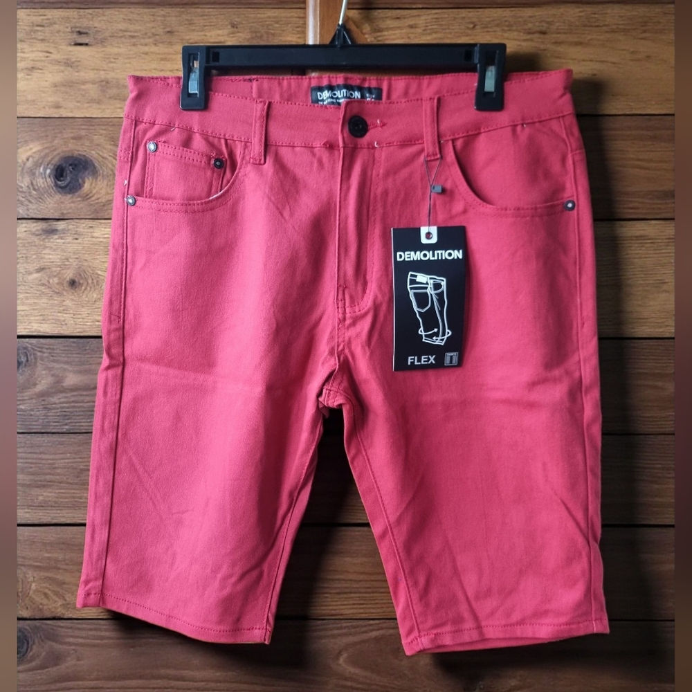 🆕️ Demolition Stretch Men's Cardinal Red Flex Shorts